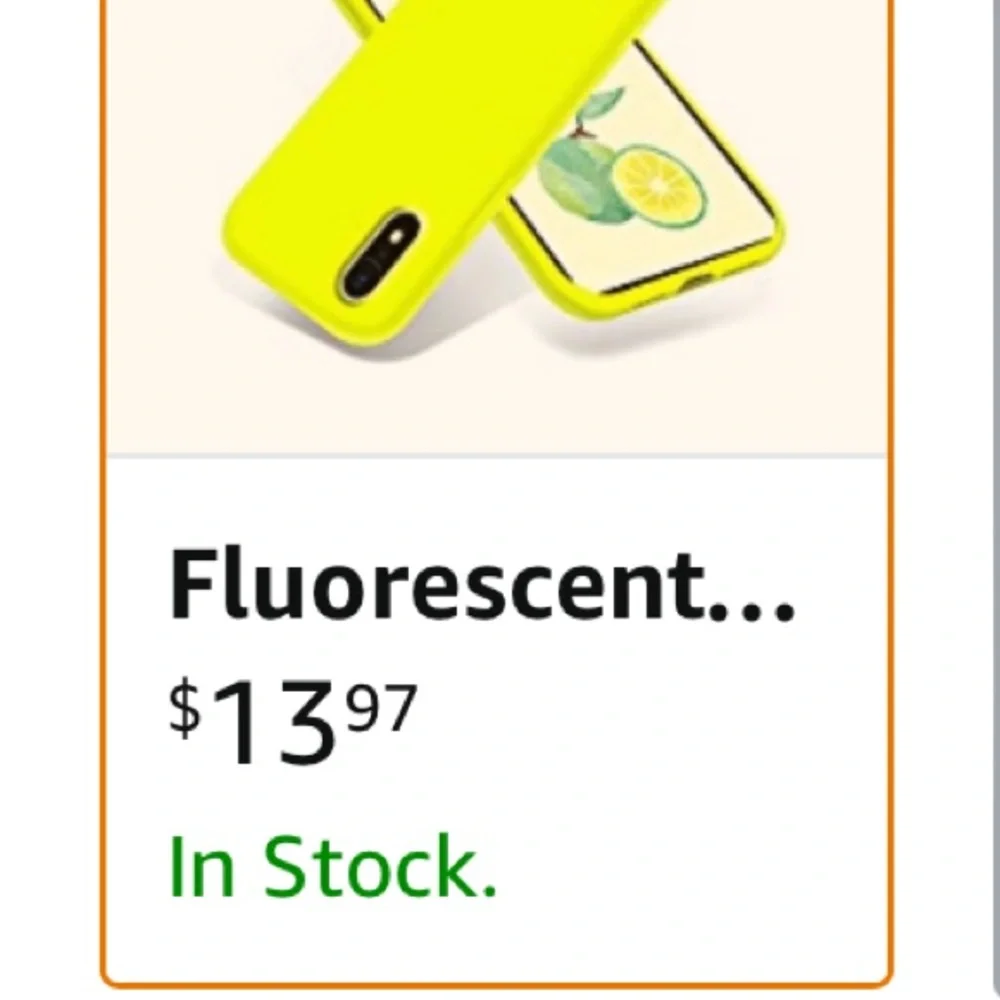bright neon yellow phone case